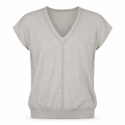 Womens UK Size L Wallis Silver Pullover Jumper