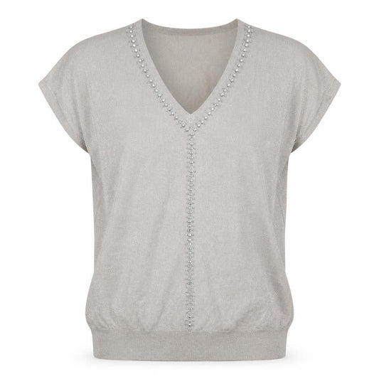 Womens UK Size L Wallis Silver Pullover Jumper