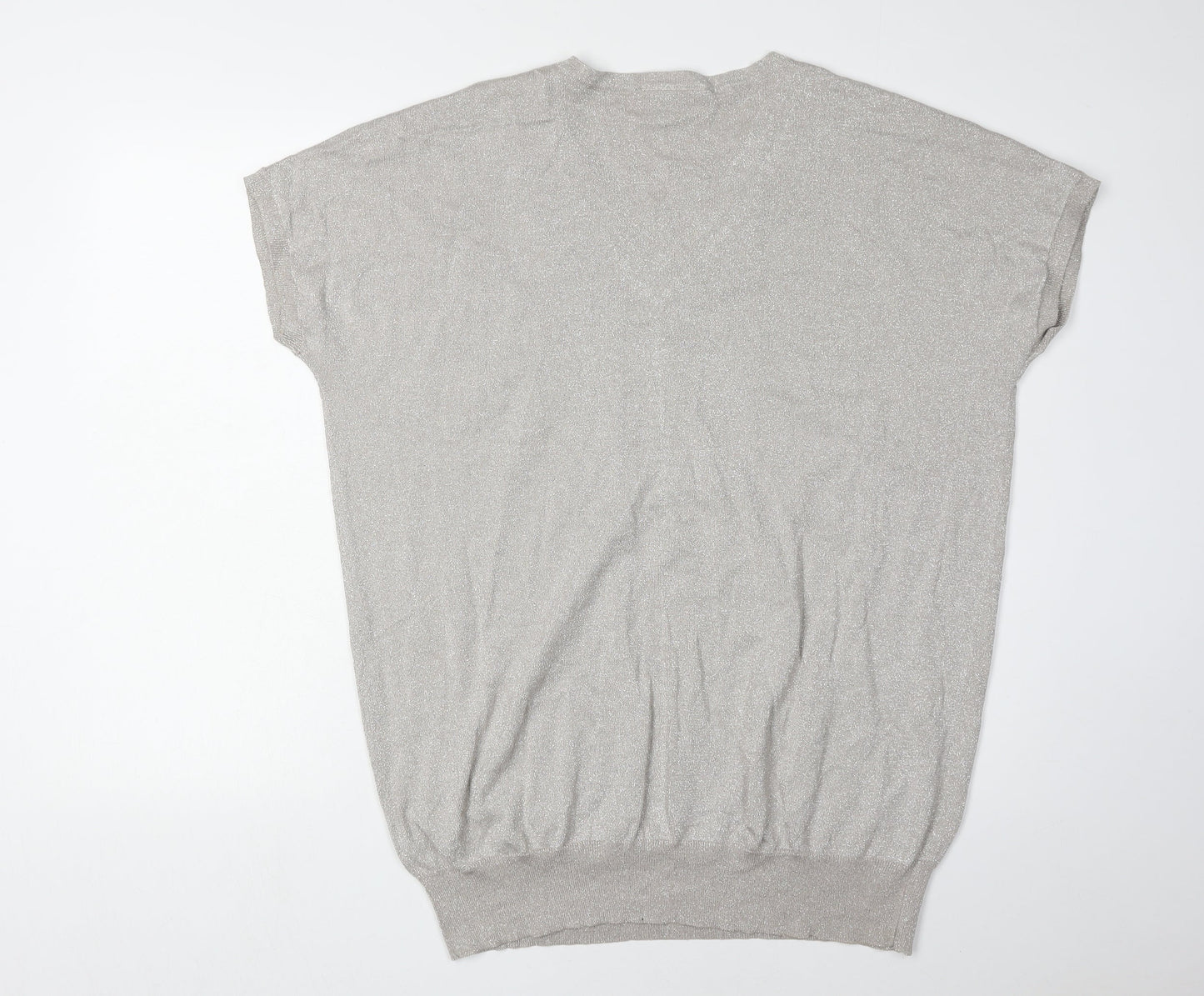 Womens UK Size L Wallis Silver Pullover Jumper