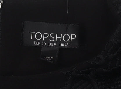 Topshop Women's Black Sleeveless Dress Size 12