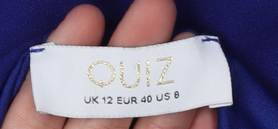 Quiz Women's Blue Dress Size 12 - Party Cocktail Chic