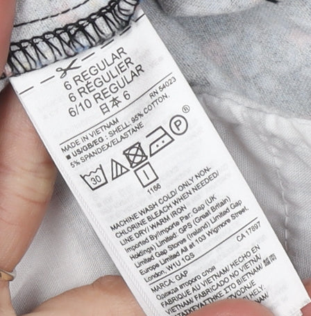 Womens UK Size 6 Gap Slim Fit Casual Multicoloured Trousers
