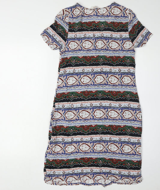 Fat Face Women's Multicoloured Geometric Shift Dress
