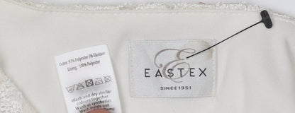 Womens UK Size 16 Eastex Ivory Basic T-Shirt