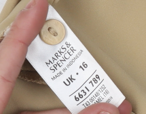 Womens UK Size 16 Marks and Spencer Beige  Blouse