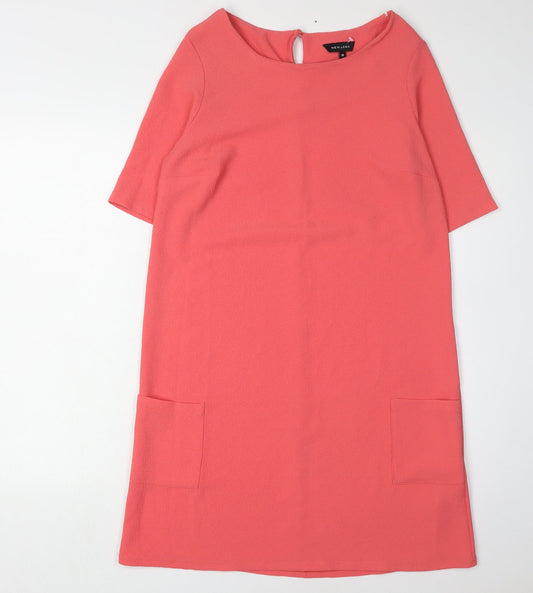 New Look Pink Women's Shift Dress - Size 10