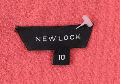 New Look Pink Women's Shift Dress - Size 10