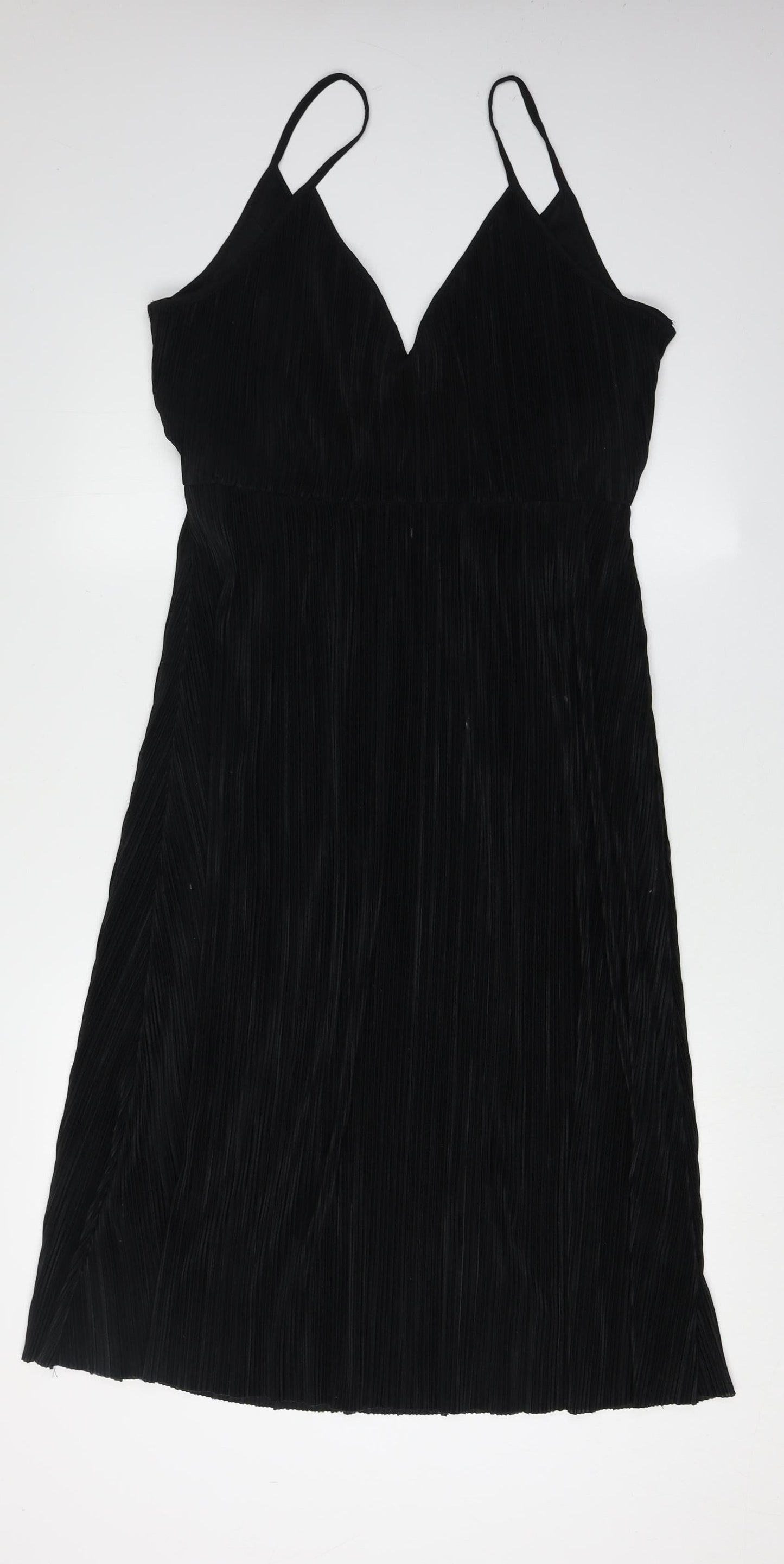 H&M Women's Black Wrap Dress, Size 12, Party