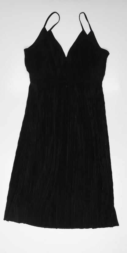 H&M Women's Black Wrap Dress, Size 12, Party