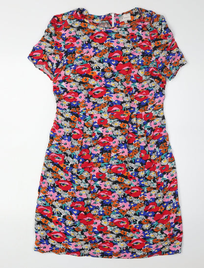 Poem Women's Multicoloured Floral Shift Dress Size 12