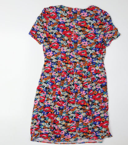 Poem Women's Multicoloured Floral Shift Dress Size 12