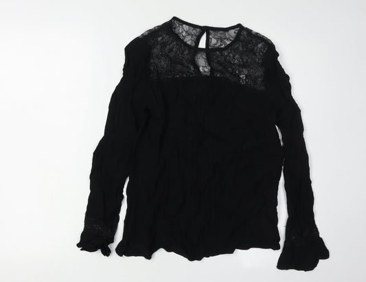 Womens UK Size 10 Monsoon Black  Blouse