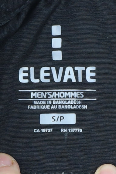 Mens UK Size S Elevate Black Parka Coat