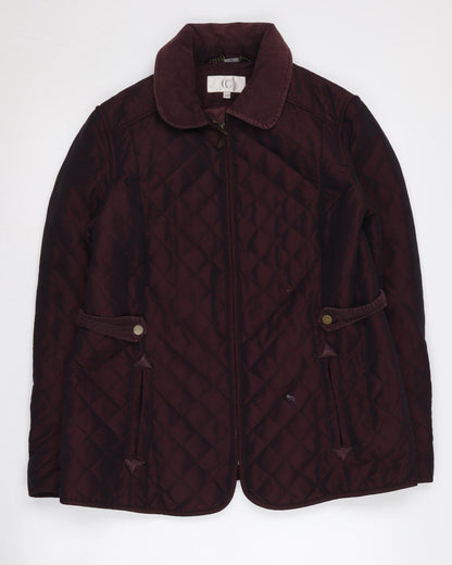 Womens UK Size 12 CC Brown Quilted Coat