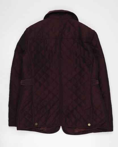 Womens UK Size 12 CC Brown Quilted Coat