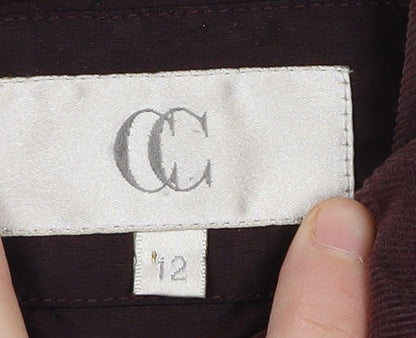 Womens UK Size 12 CC Brown Quilted Coat