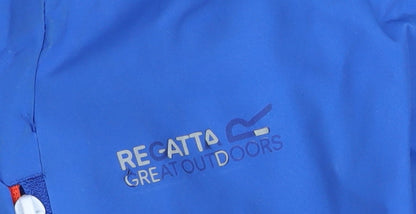 Regatta Boys Blue Parka Jacket 10 Years Hooded Waterproof