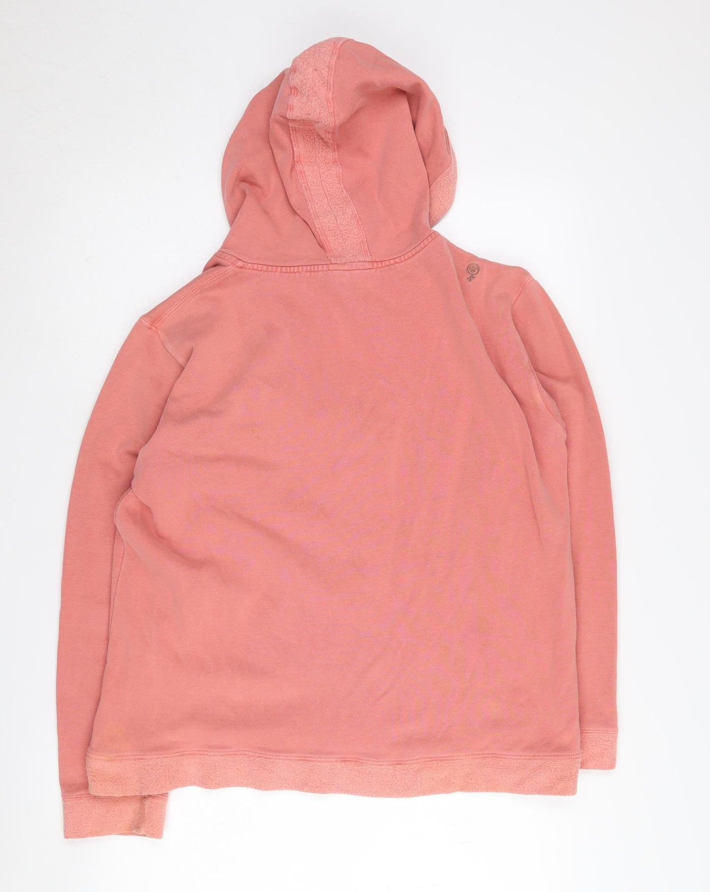 Womens UK Size 12 Fat Face Pink Henley Hoodie