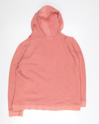 Womens UK Size 12 Fat Face Pink Henley Hoodie