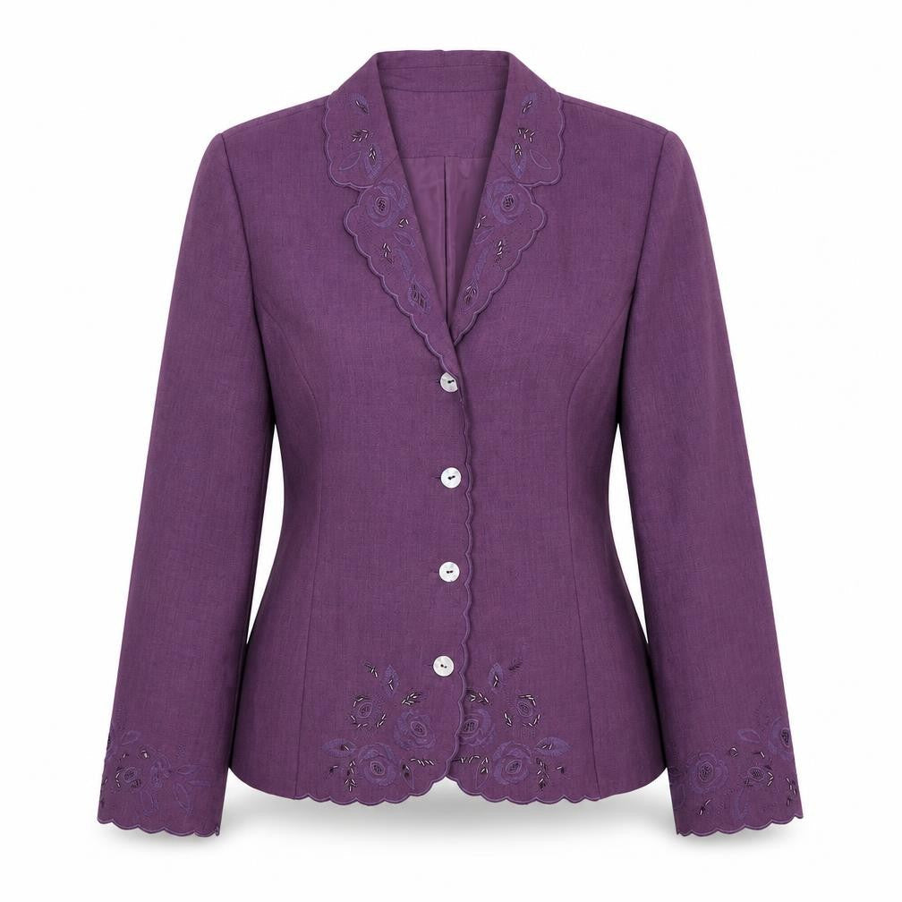 Womens UK Size 14 Eastex Regular Purple Suit Jacket