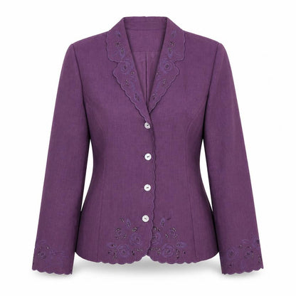 Womens UK Size 14 Eastex Regular Purple Suit Jacket