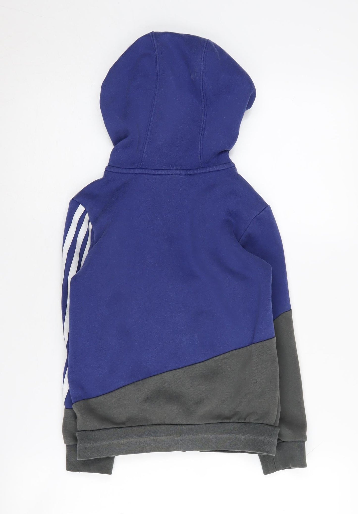 Adidas Boys Blue Full Zip Hoodie 7-8 Years