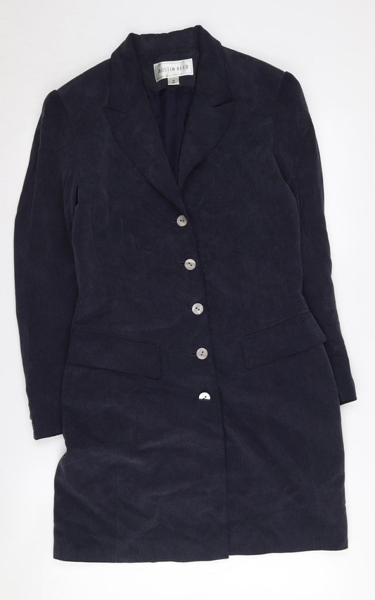 Austin Reed Women's Black Silk Long Suit Jacket UK 10