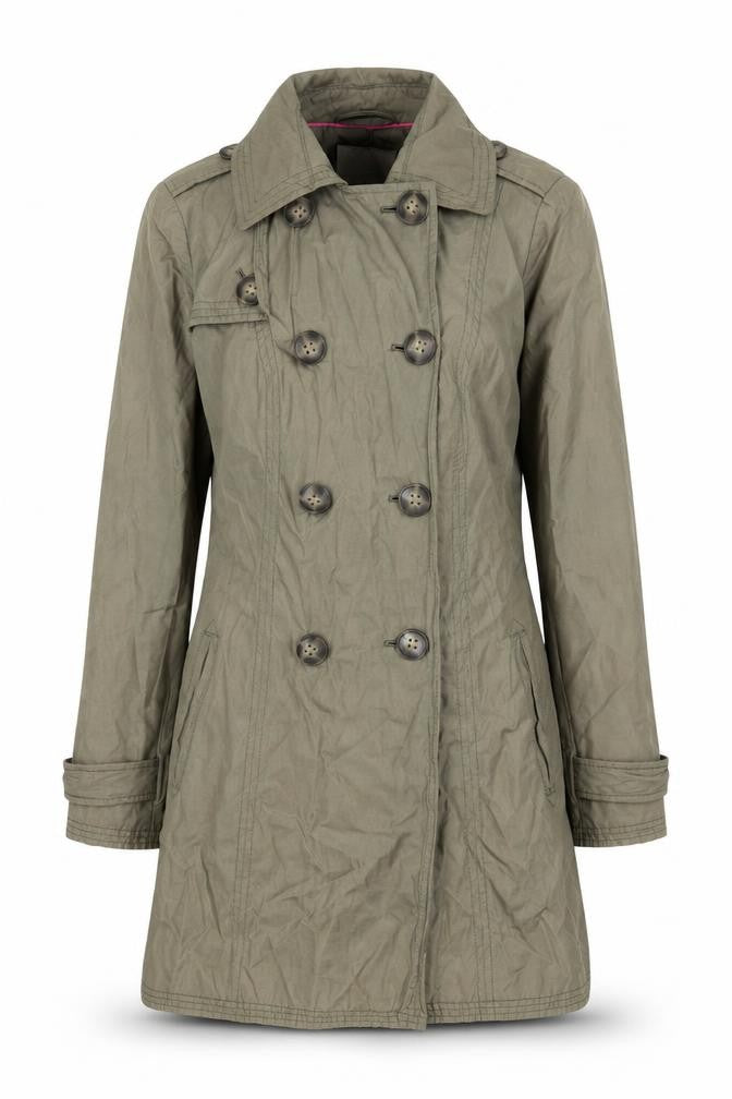 Womens UK Size 10 John Lewis Green Trench Coat