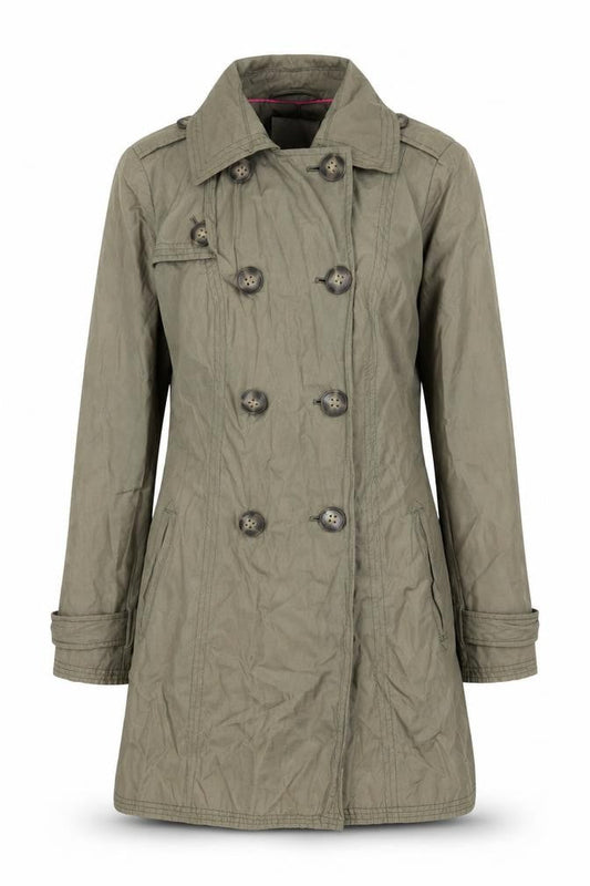Womens UK Size 10 John Lewis Green Trench Coat
