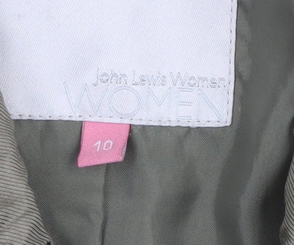 John Lewis Women's Green Trench Coat, Size 10, Belted Classic