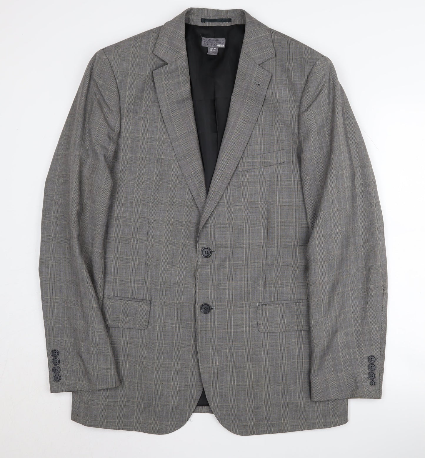 Mens UK Size 42 H&M Regular Grey Suit Jacket