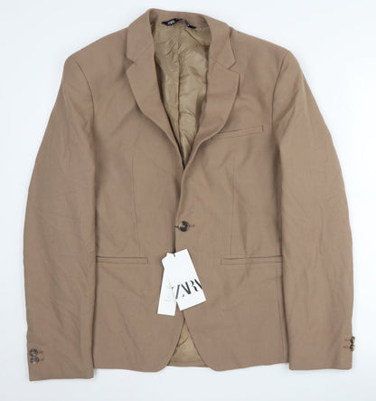 Zara Women's Brown Blazer Size 18 Regular Fit