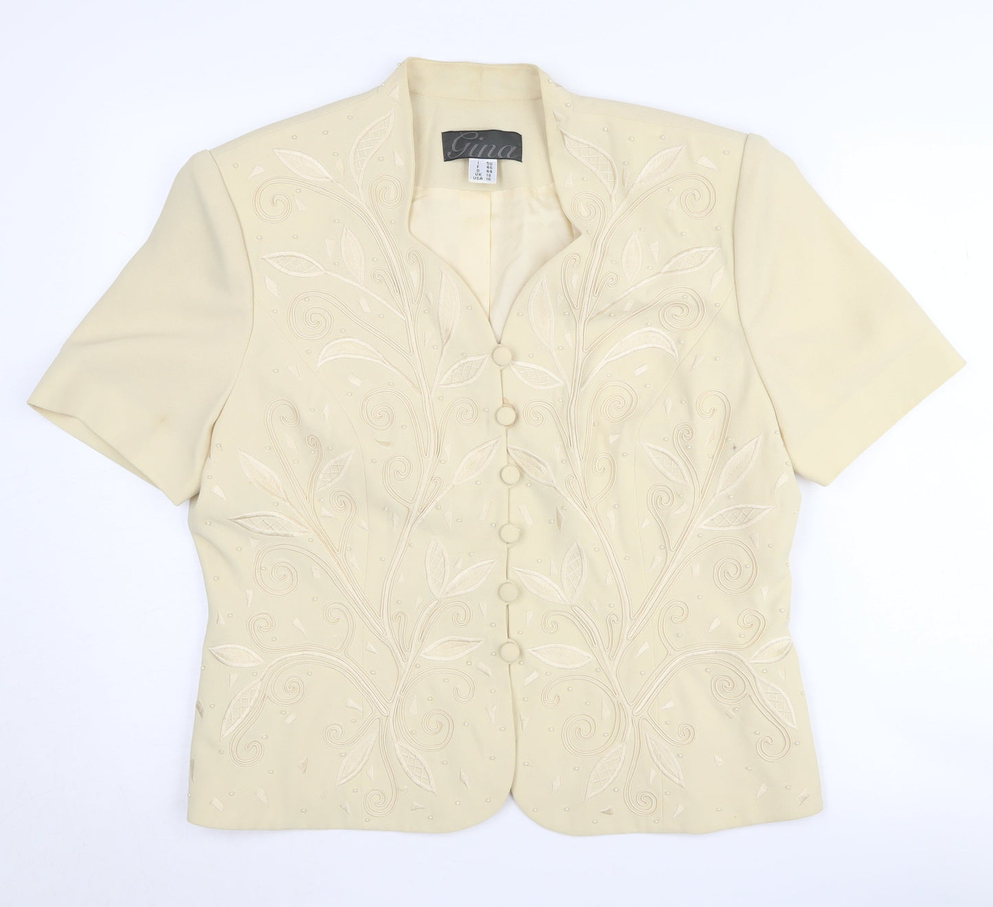 Womens UK Size 18 Gina Regular Ivory Suit Jacket