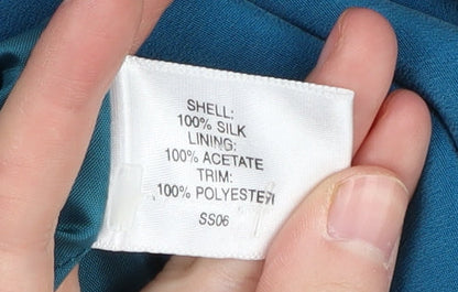 CC Women's Blue Silk Blazer Size 18