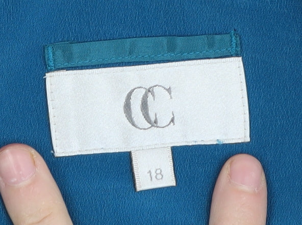 CC Women's Blue Silk Blazer Size 18