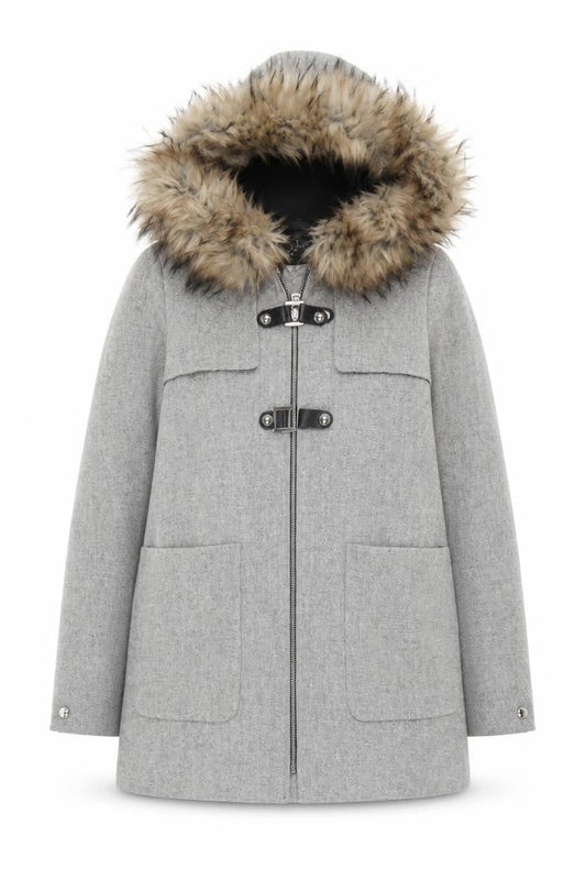 Womens UK Size L Zara Grey Parka Coat