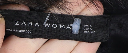Womens UK Size L Zara Grey Parka Coat