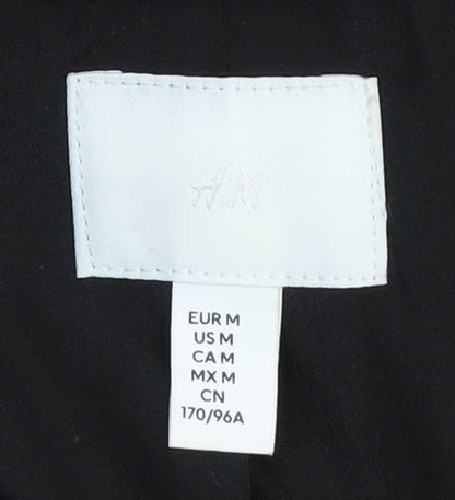 H&M Women's Black Blazer M Single-Breasted Notch