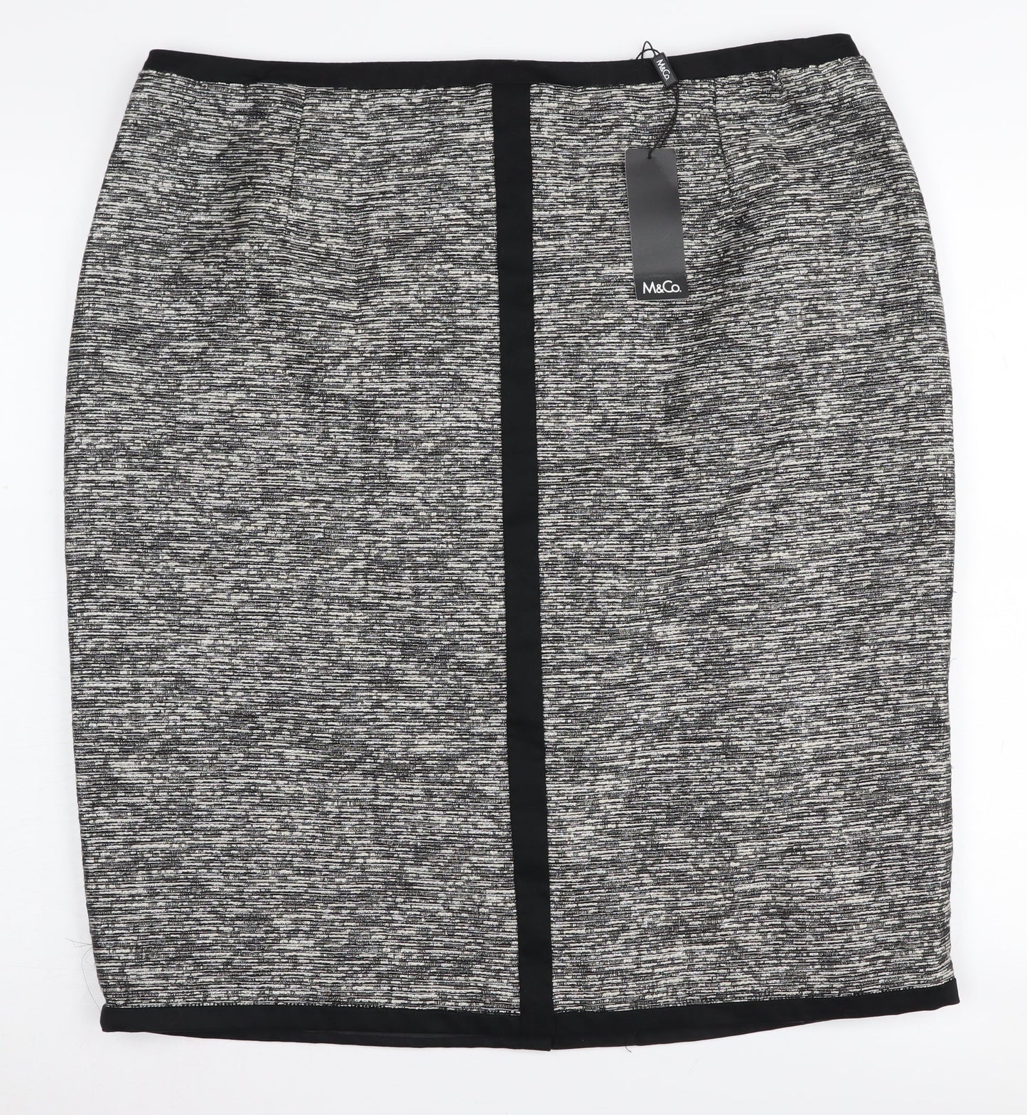 M&Co Women's Grey Pencil Skirt Size 18