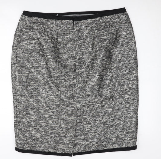 M&Co Women's Grey Pencil Skirt Size 18