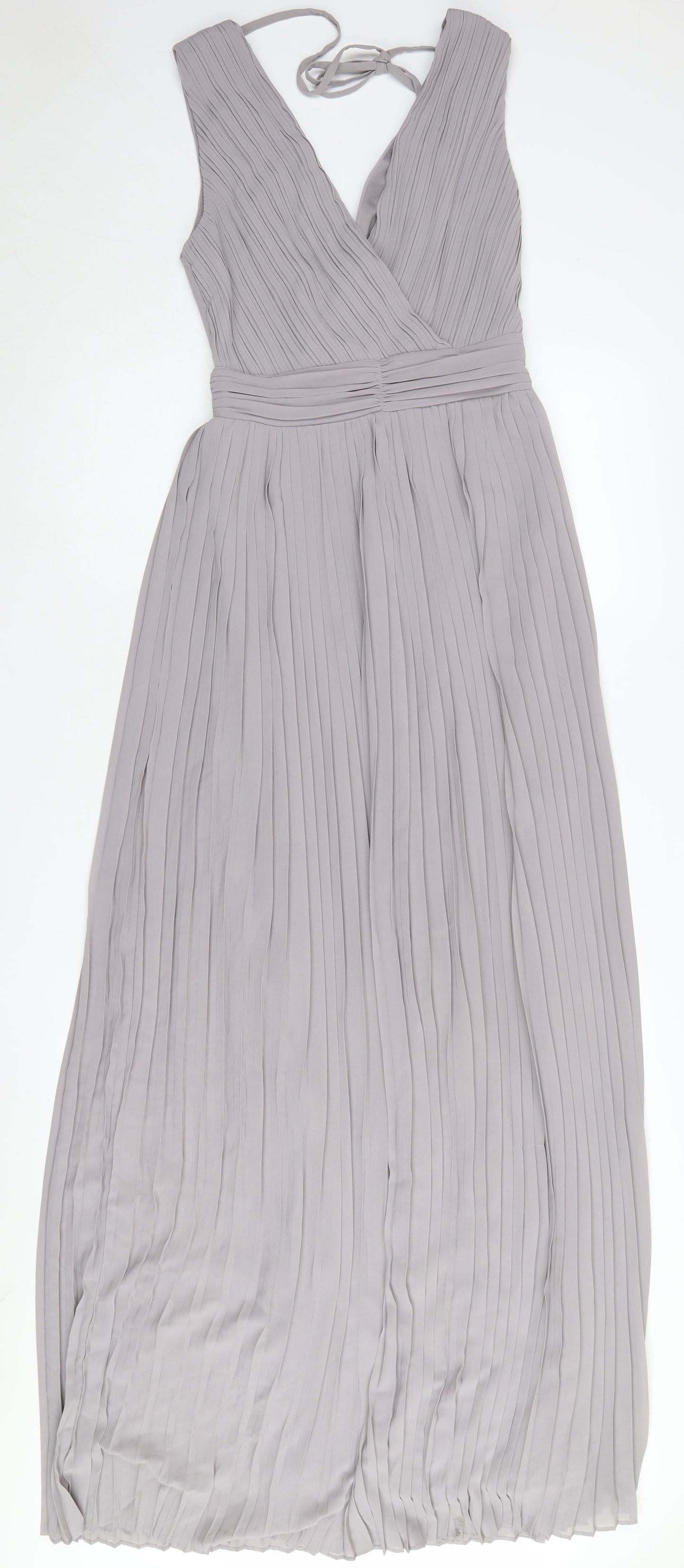 TFNC London Grey Sleeveless Maxi Dress - Size 10