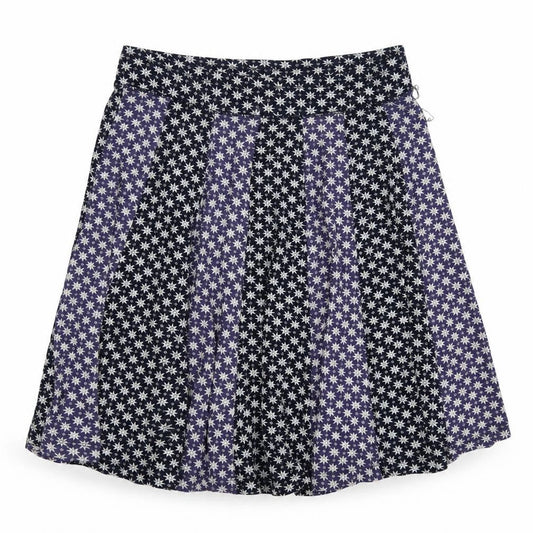 Womens UK Size 8 Fat Face Flare Chambray Skirt