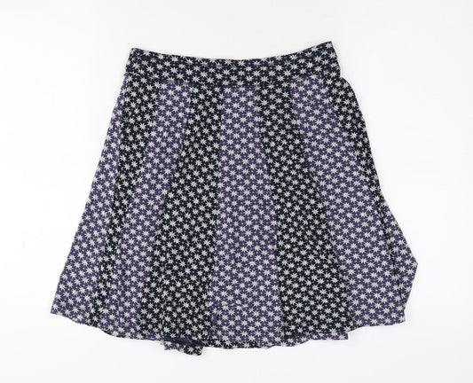 Fat Face Women's Blue Floral Chambray Skirt Size 8