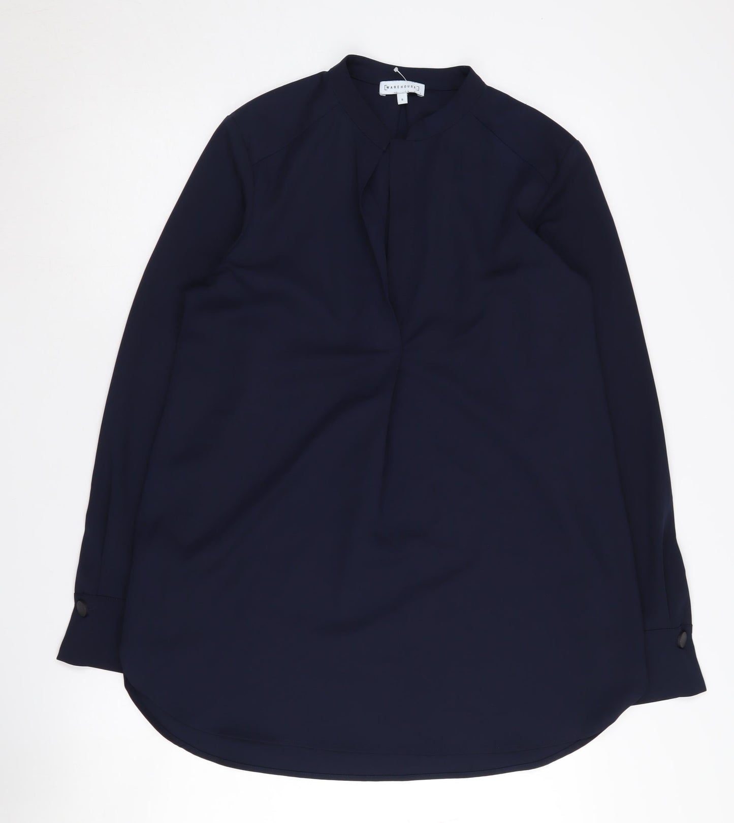 Womens UK Size 8 Warehouse Blue Basic Blouse