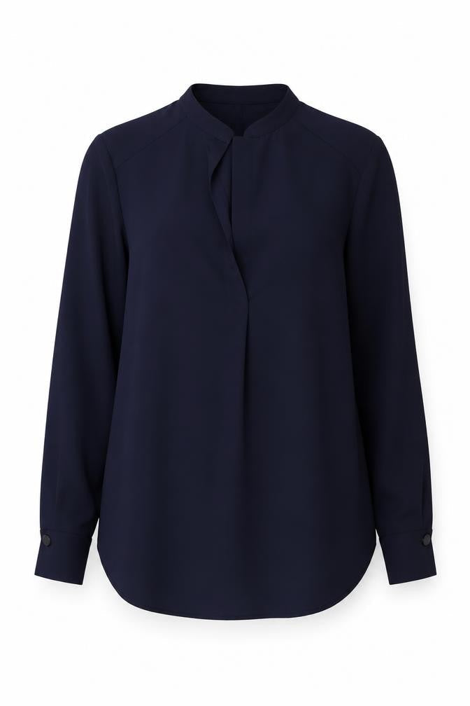 Womens UK Size 8 Warehouse Blue Basic Blouse