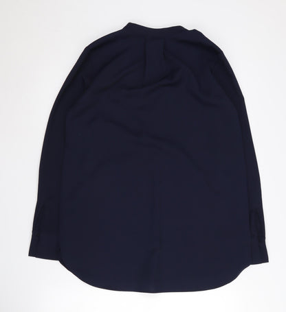 Womens UK Size 8 Warehouse Blue Basic Blouse