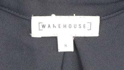 Womens UK Size 8 Warehouse Blue Basic Blouse