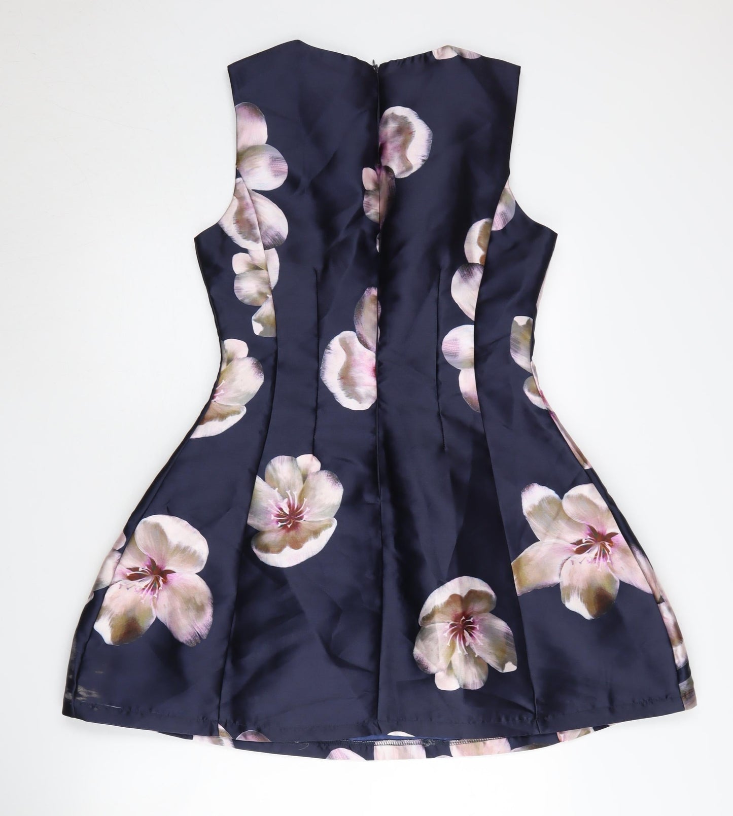 AX Paris Women's Blue Floral Fit & Flare Dress Size 10