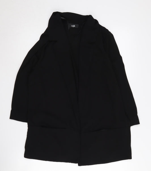 Womens UK Size M Wallis Black Cardigan Jumper