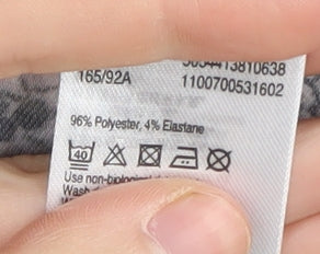 Oasis Women's Grey Animal Print Dress M